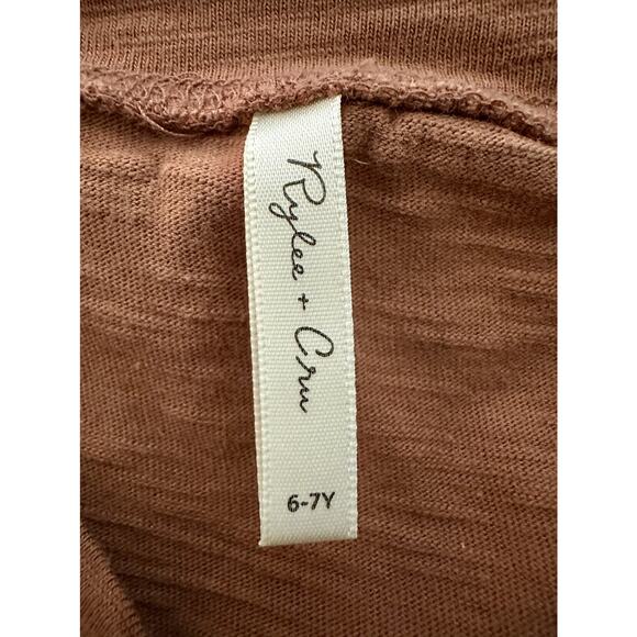 Rylee + Cru Amber Tomatoes Rust Orange Jersey Shirt Short Sleeve Cotton Dress 6 - Picture 5 of 8